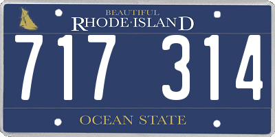 RI license plate 717314