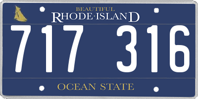 RI license plate 717316