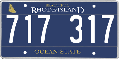 RI license plate 717317
