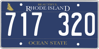 RI license plate 717320