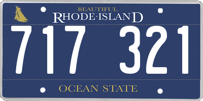 RI license plate 717321