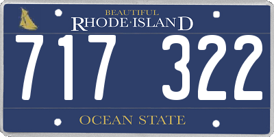 RI license plate 717322
