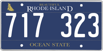 RI license plate 717323