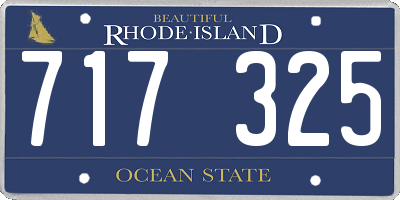 RI license plate 717325