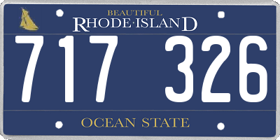 RI license plate 717326