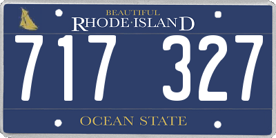RI license plate 717327