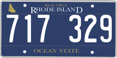 RI license plate 717329