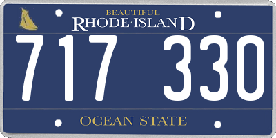 RI license plate 717330