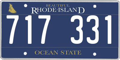 RI license plate 717331