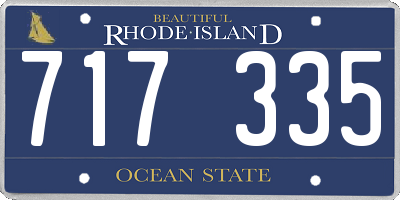 RI license plate 717335