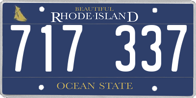 RI license plate 717337