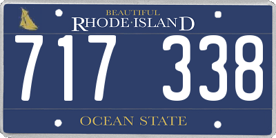 RI license plate 717338