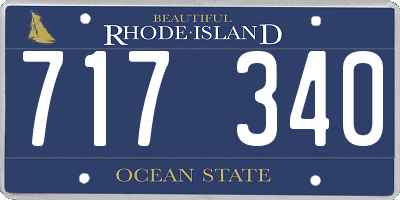 RI license plate 717340