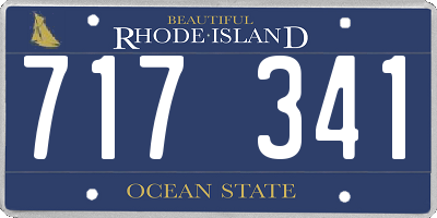 RI license plate 717341