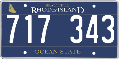 RI license plate 717343