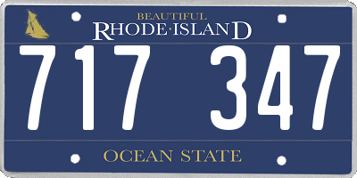 RI license plate 717347