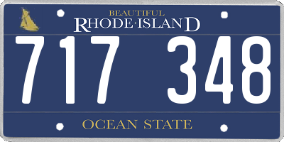RI license plate 717348