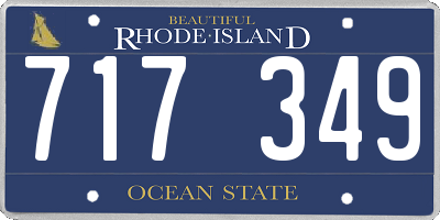 RI license plate 717349
