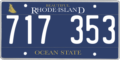 RI license plate 717353