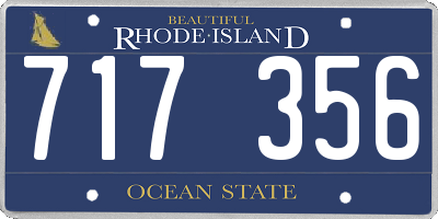 RI license plate 717356