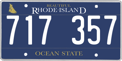 RI license plate 717357