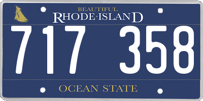 RI license plate 717358