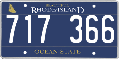 RI license plate 717366