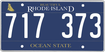 RI license plate 717373