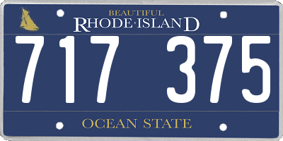 RI license plate 717375