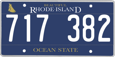 RI license plate 717382