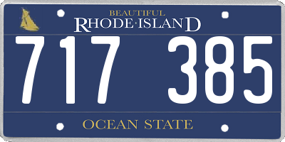RI license plate 717385