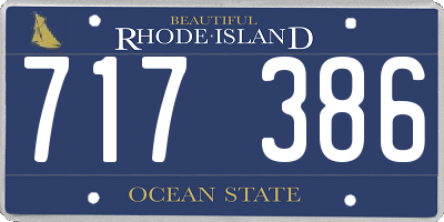 RI license plate 717386