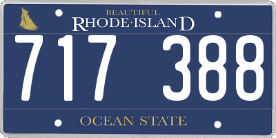 RI license plate 717388