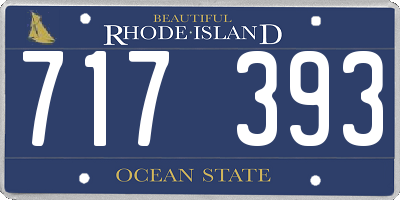 RI license plate 717393