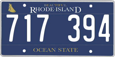 RI license plate 717394