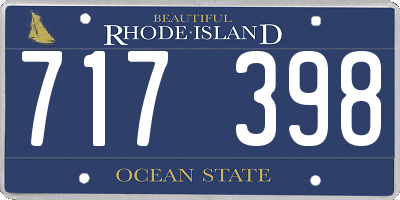 RI license plate 717398