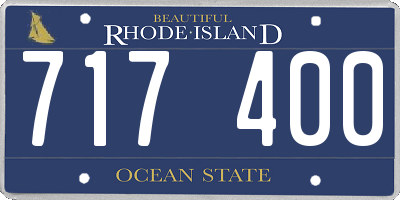 RI license plate 717400