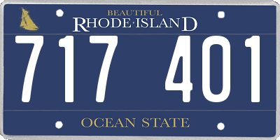 RI license plate 717401