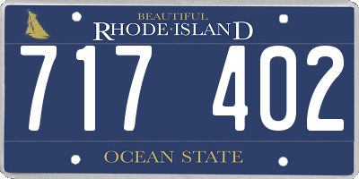 RI license plate 717402