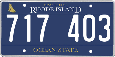 RI license plate 717403