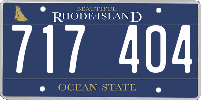 RI license plate 717404