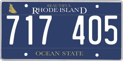 RI license plate 717405