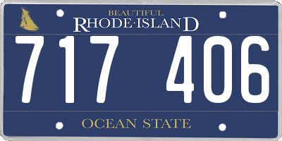 RI license plate 717406