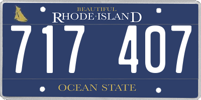 RI license plate 717407