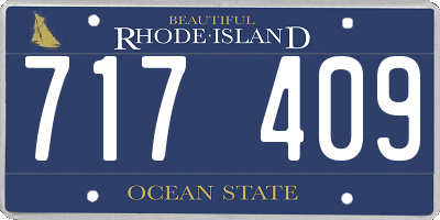 RI license plate 717409