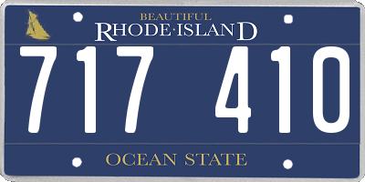 RI license plate 717410