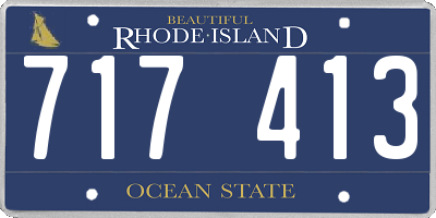 RI license plate 717413
