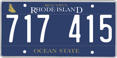 RI license plate 717415