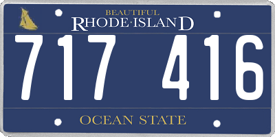 RI license plate 717416