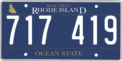 RI license plate 717419